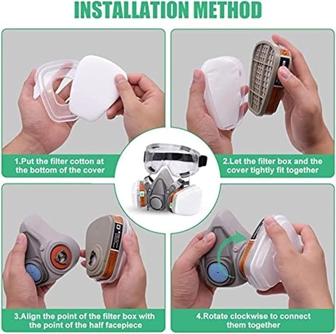 100PCS 5N11 Respirator Filter - 5N11 Particulate Filter Cotton for 6200, 6502, 7502, 6800 Series Respirator Mask, Respirator Filter Against Dust Particles