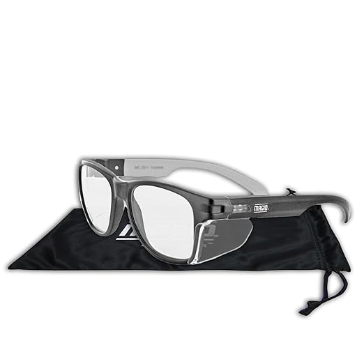 MAGID Y50 Series Performance Anti-Fog Polycarbonate Safety Glasses with Side Shields, 2 Pairs, Clear Lens | Black Frame, Y50BKAFC
