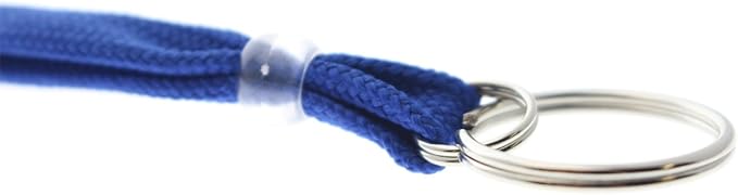 Specialist ID Bulk 100 Pack - Heavy Duty Breakaway Lanyards for Keys and ID Badges with Key Chain Split Ring - Break-Away Clasp and Keychain Keyring/Badge Holder Attachment (Royal Blue)…
