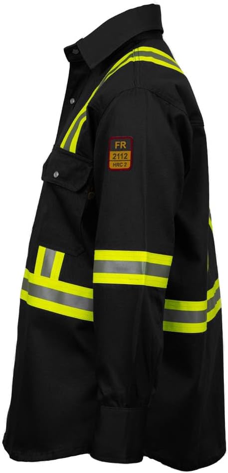 Flame Resistant High Visibility Hi Vis FR Shirt - 100% C - 7 oz