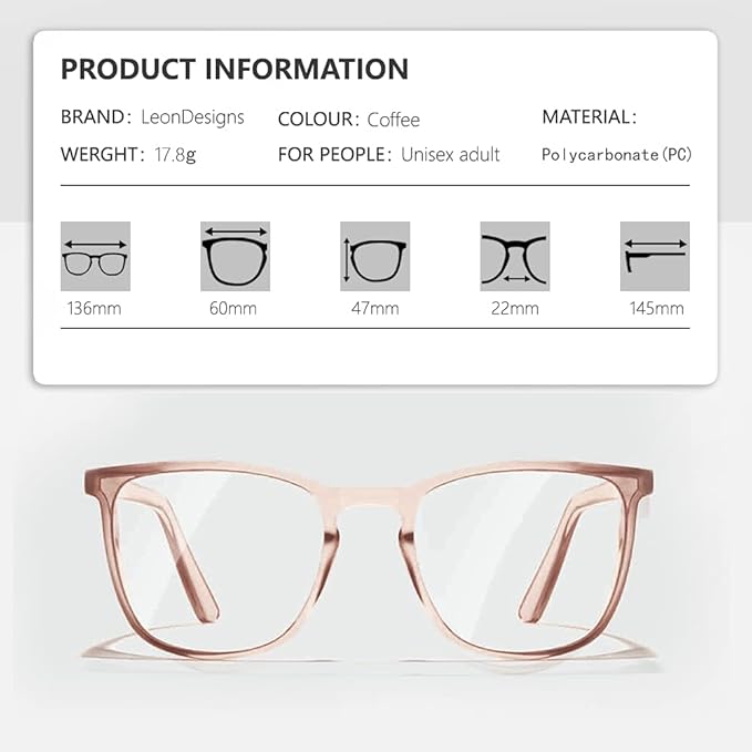 Anti-Fog Safety Glasses for Women | ASIN Z87.1 Safety Glasses for Men | Blue Light Blocking Safety Goggles (Square coffee)
