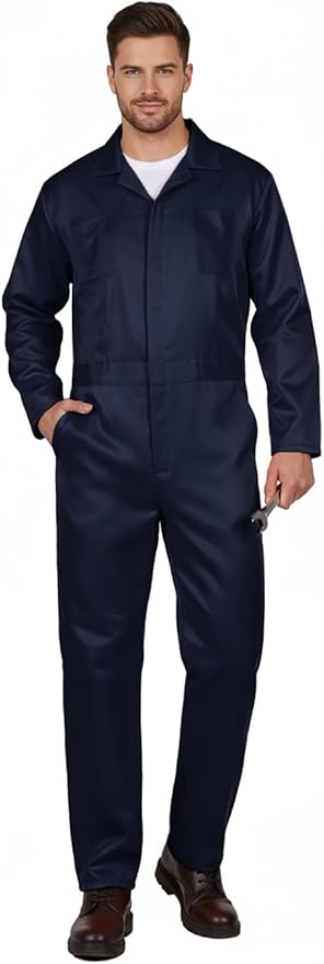 Navy Blue Adult Jumpsuit Coveralls Halloween Costume for Men Jumpsuit Horror Killer Costume Mechanic Work Uniform
