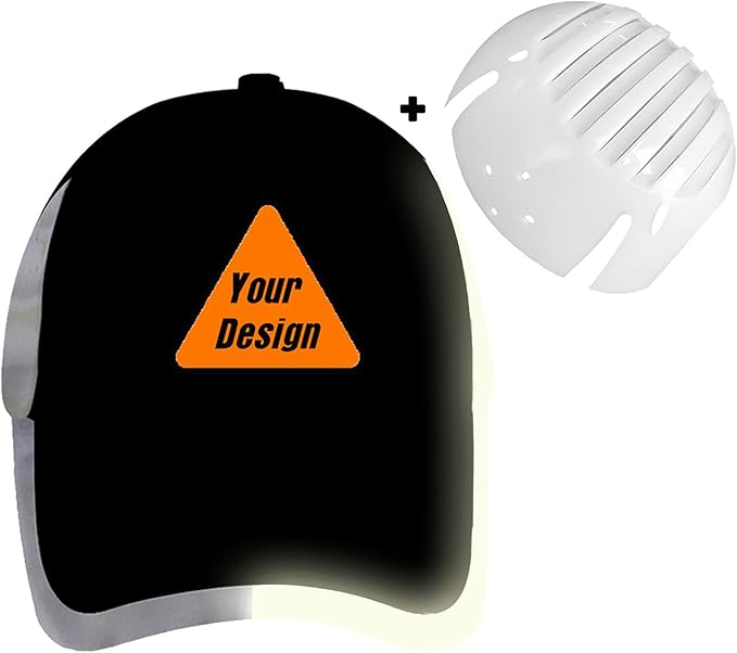 Customizable Safety Bump Cap Baseball Cap Style Hard Hats for Men&Women Lightweight Safety Hat with Reflective Stripes,Triangle