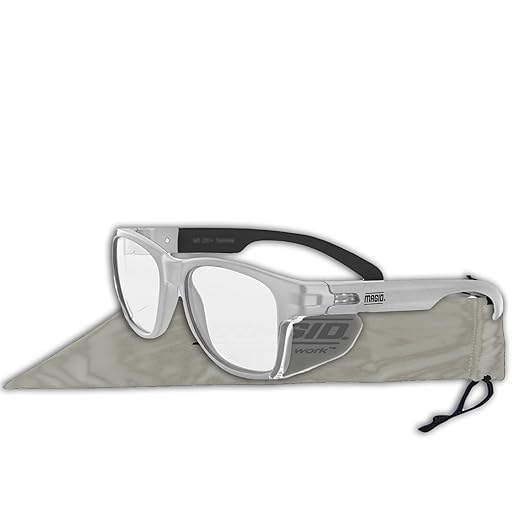 MAGID Y50 Series Performance Anti-Fog Polycarbonate Safety Glasses with Side Shields, 1 Pair, Clear Lens | White Frame, Y50WHAFC