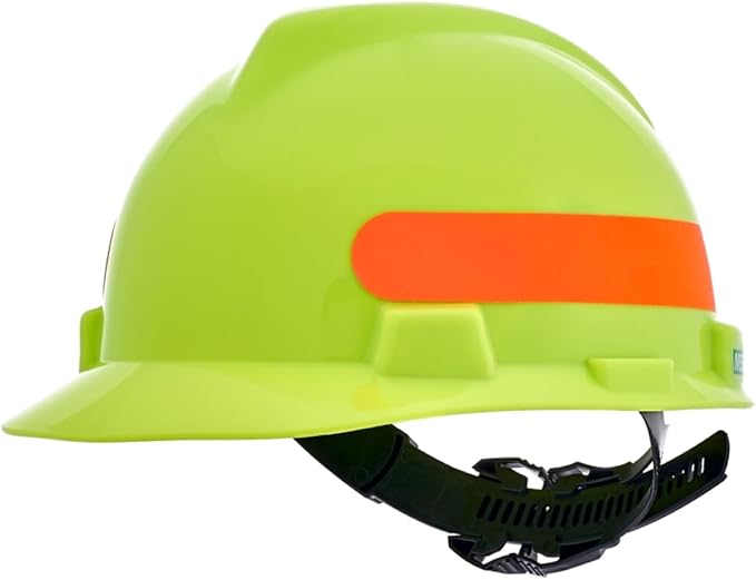 MSA V-Gard Cap Style Safety Hard Hat Suspension | Polyethylene Shell, Superior Impact Protection, Self Adjusting with Crown Straps | 1-Touch Suspension