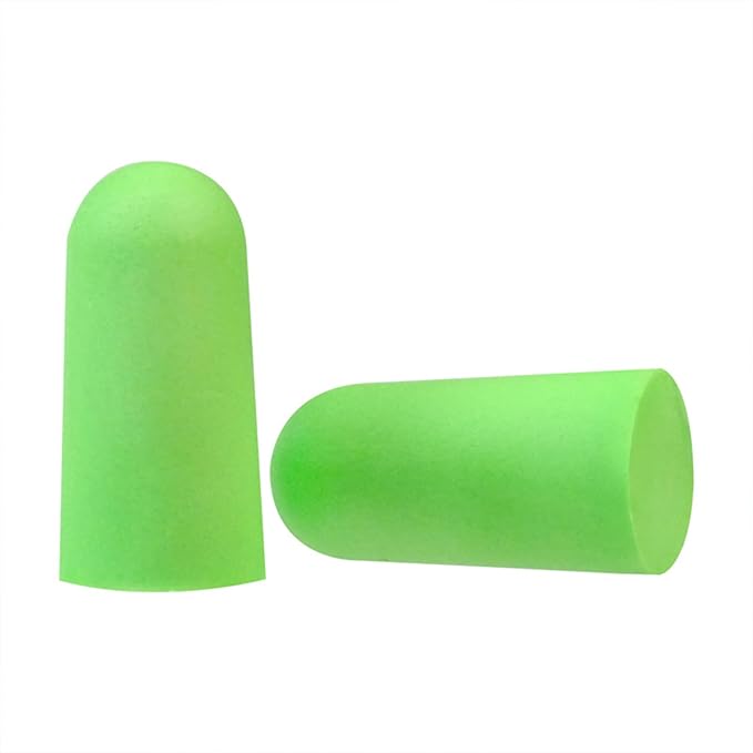 Soft Foam Earplugs 50 Pair,32dB Highest NRR for Noise Reduction,Safety Hearing Protection Ear Plugs for Eliminate The Noise,Contoured for Comfort Slow Rebound,Tapón para el oído (Green, Normal)