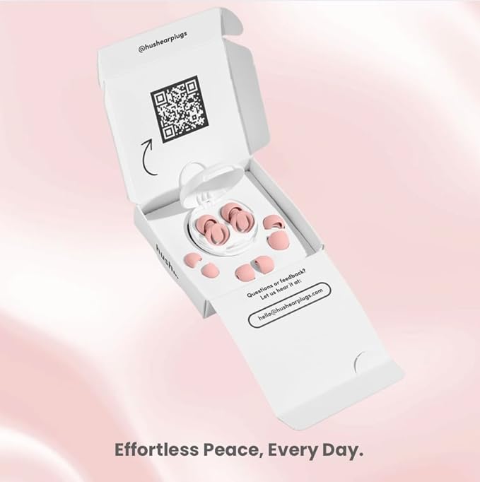 – Reusable Noise-Reducing Earplugs for Sleep, Focus, Work, Travel, Parenting & Sensory Relief | 21dB Hearing Protection (Pink, Extra Small, Small, Medium, Large)