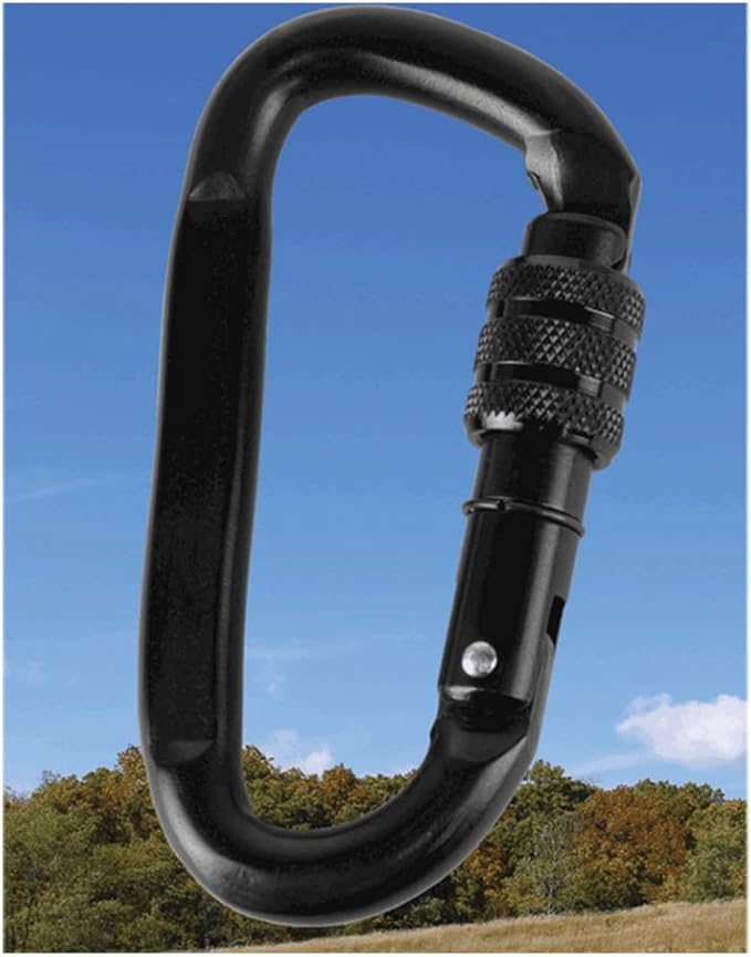 Muddy Outdoors Safety Harness Heavy-Duty Aluminum/Steel Easy to Use One-Hand Design Carabiners for Tree Climbing & Hunting
