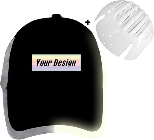 Customizable Safety Bump Cap Baseball Cap Style Hard Hats for Men&Women Lightweight Safety Hat with Reflective Stripes,Rectangle