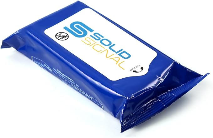 Eartec UL3D Ultralite Full Duplex Wireless Headset Communication for 3 Users - 3 Dual Ear Headsets with SolidSignal Cleaning Wipes Bundle