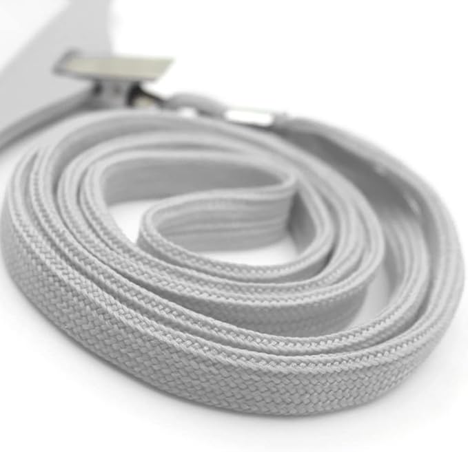 Ollain Badge Lanyards Neck Bulk Cruise Lanyards Lanyard with Clip for ID Card Name Tags Badge Holders (Gray, 50 Pack)