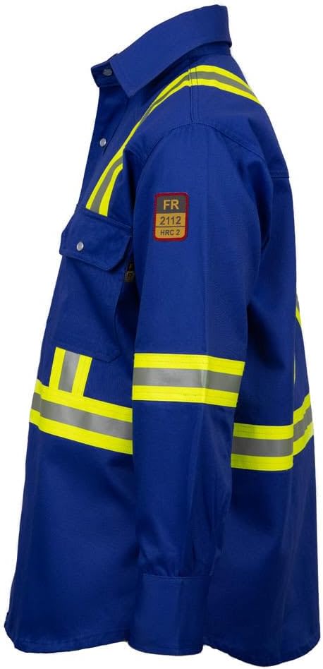 Flame Resistant FR High Visibility Hi Vis Shirt - 88% C/12% N - 7oz