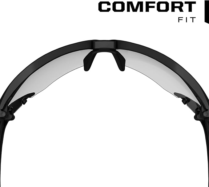 Mechanix Wear: Vision Type-V Safety Glasses with Advanced Anti Fog, Scratch Resistant, Half Framed Protective Eyewear, Lightweight Glasses with Adjustable Arms and Nose (Clear Lens)