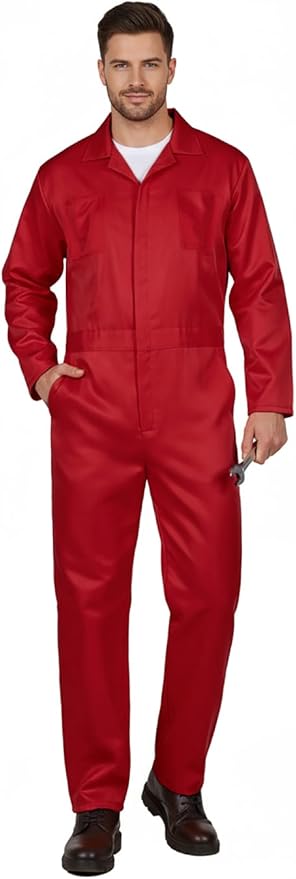 Navy Blue Adult Jumpsuit Coveralls Halloween Costume for Men Jumpsuit Horror Killer Costume Mechanic Work Uniform