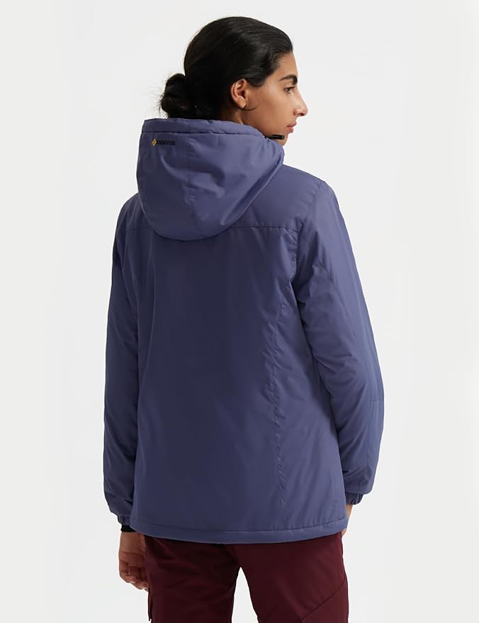 GEMYSE Women's Ski Snow Jacket Warm Winter Waterproof Coat Snowboard Rain Jacket Hooded Windproof Windbreaker