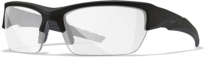 Wiley X WX Valor Tactical Sunglasses, Safety Glasses Shatterproof UV Eye Protection for Combat Shooting Matte Black Frames, Grey, Clear, and Light Rust Tinted Lenses, Ballistic Rated