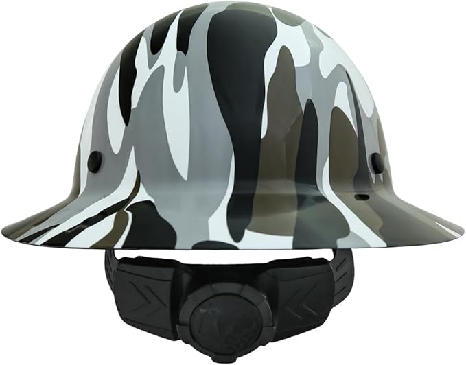 AFP Fiber Full Brim Hard Hat | 6 Point Ratchet Suspension | OSHA & ANSI Rated