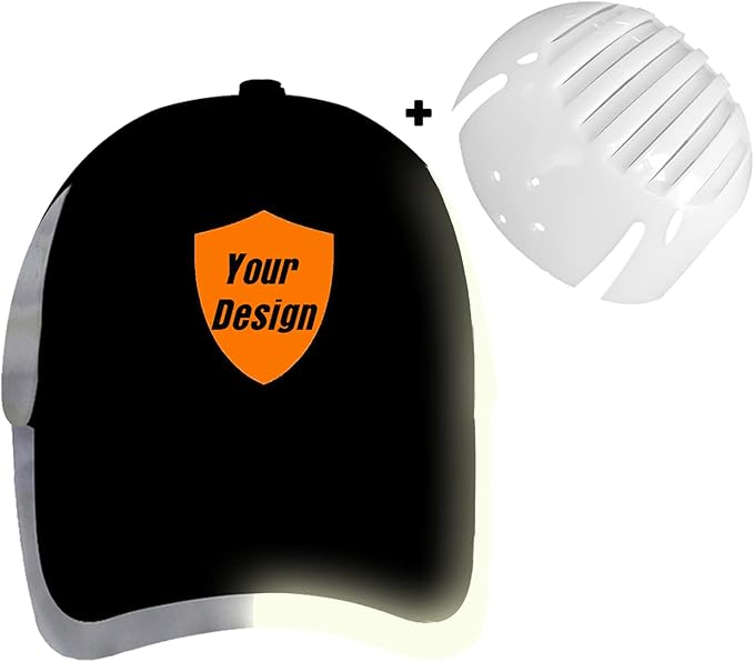 Customizable Safety Bump Cap Baseball Cap Style Hard Hats for Men&Women Lightweight Safety Hat with Reflective Stripes,Shield