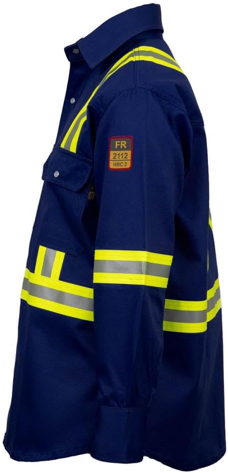 Flame Resistant FR High Visibility Hi Vis Shirt - 88% C/12% N - 7oz