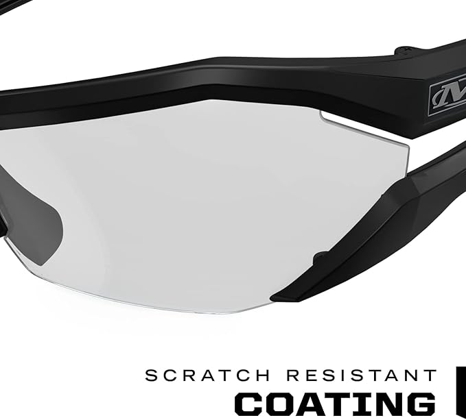 Mechanix Wear: Vision Type-V Safety Glasses with Advanced Anti Fog, Scratch Resistant, Half Framed Protective Eyewear, Lightweight Glasses with Adjustable Arms and Nose (Clear Lens)