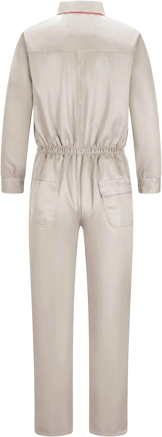 Men's Coveralls Mechanic Work Jumpsuit Multi Pockets Overalls Long Sleeve Workwear Coverall