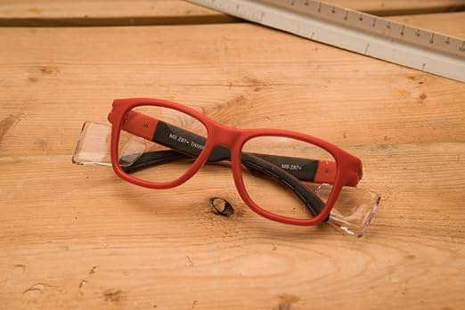 MAGID Y50 Series Performance Anti-Fog Polycarbonate Safety Glasses with Side Shields, 144 Pairs, Clear Lens | Red Frame, Y50RDAFC