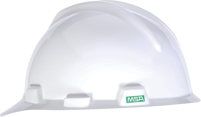 MSA V-Gard Cap Style Safety Hard Hat Suspension | Polyethylene Shell, Superior Impact Protection, Self Adjusting with Crown Straps | 1-Touch Suspension