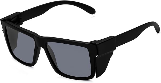 Polarized Men's and Women's Safety sunglasses,High Impact Resistant ANSI Z87UV400 Protection With Side Shield