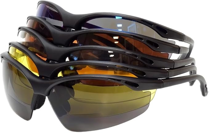 Calabria 91348 Anti Fog Bifocal Reading Safety Glasses Readers +1.50 Grey Mens Womens Wrap Around Eye Protection Protective