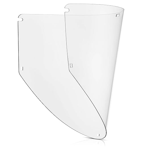 Feekoon 1 Pack Replacement Window Compatible with Jackson Safety MAXVIEW Premium Face Shield Mask, Face Shield Replacement Lens for Grinding, Cutting, Clear Tint, Polycarbonate, Uncoated
