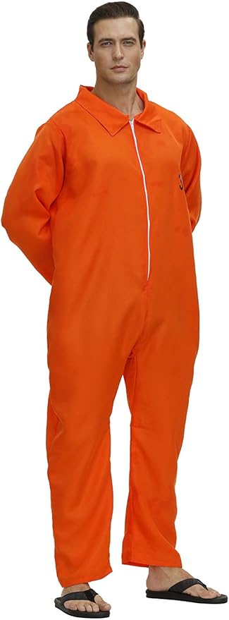 Men's Adult Astronaut Spaceman Costume Coverall Pilot Air Force Flight Jumpsuit Dress Up Party
