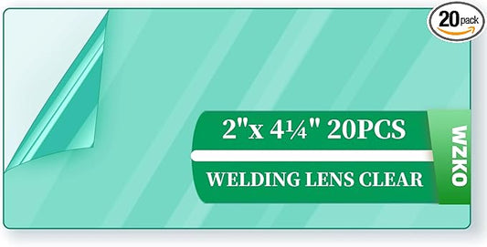 20Pcs of 2" x 4.25" Universal Welding Helmet Hood Replacement Clear Lens Cover 2x4 1/4 optical grade Premium Quality Clear Plastic Cover Lenses