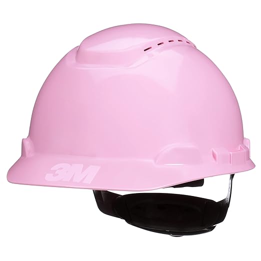 SecureFit Hard Hat SecureFit H-713SFV-UV, Pink, Vented Cap Style Safety Helmet with Uvicator Sensor, 4-Point Pressure Diffusion Ratchet Suspension, ANSI Z87.1, Medium