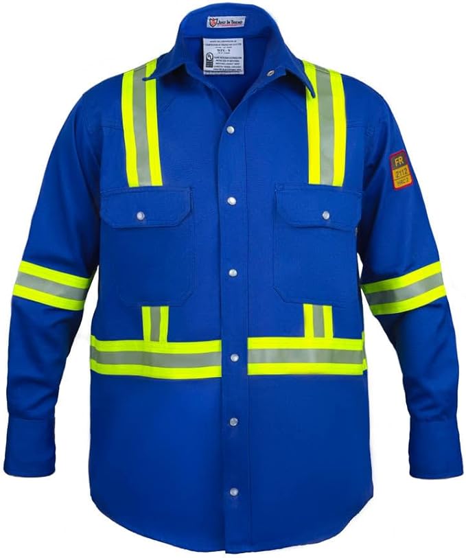 Flame Resistant FR High Visibility Hi Vis Shirt - 88% C/12% N - 7oz