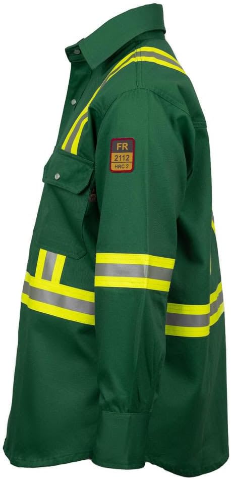 Flame Resistant High Visibility Hi Vis FR Shirt - 100% C - 7 oz