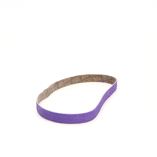 3M Cubitron II File Belt, 33446, 80+ Grit, 1/2 in x 18 in, File Belts, Resin Bonded, Spot Weld Removal, Pack of 20