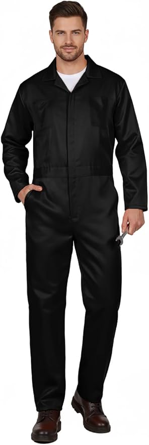 Navy Blue Adult Jumpsuit Coveralls Halloween Costume for Men Jumpsuit Horror Killer Costume Mechanic Work Uniform