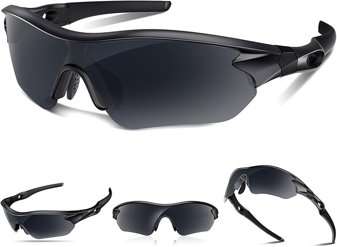 Polarized Sports Sunglasses for Men Women Youth Baseball Running Fishing Tennis Golf Cycling Driving Motor TAC UV400 TR90