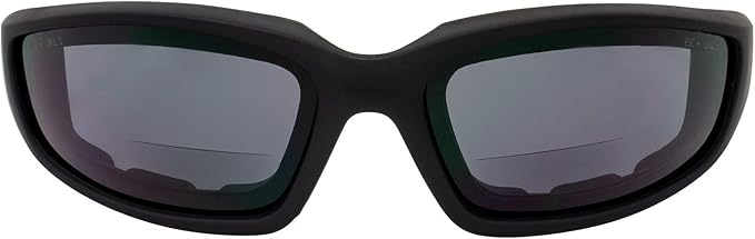 Birdz Eyewear Oriole Bifocal Safety Sunglasses 2 Pairs Black Frames 1.75x with Clear & Smoke Lenses Carry Bag