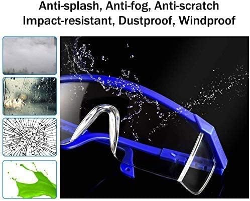 mozeeda 5 PACKS Safety Glasses Goggles, Men Women Clear Anti-fog UV400 Protection Eyeglasses Adjustable Temples ANSI Z87 Eyewear Protection Anti-Scratch Eye Shields for Industrial Work
