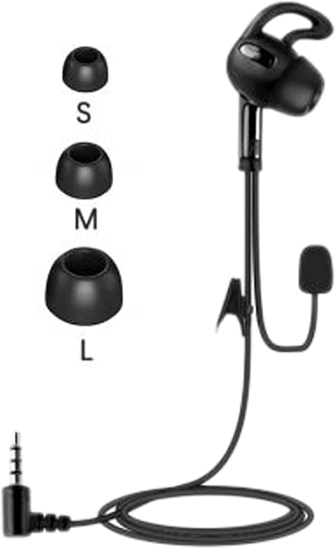 Referee Communication System, Professional FBIM Referee Headsets with Earphone for Soccer Volleyball Ofiicial Football Handball (1 Left Earpiece)