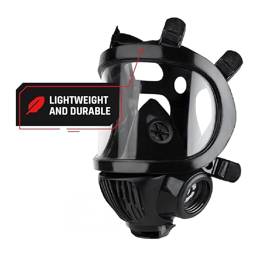 Parcil Distribution CS-100 Military Gas Mask - Class 3 - Survival, Nuclear, & Chemical Respirator Masks - 6-Point Harness & Dual 40mm NATO