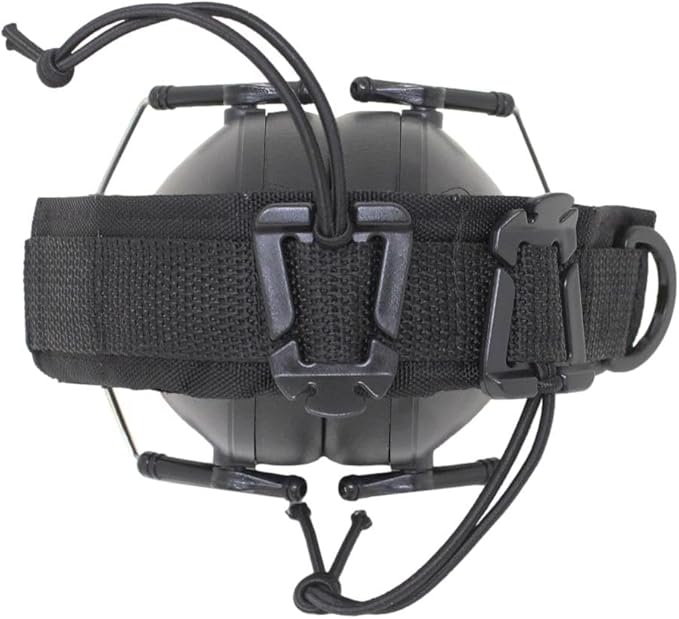 TITUS 2-Series Premium Low Profile Earmuffs, ANSI Rated, High NRR Noise Reduction, Tactical Modular Webbed Headband PPE