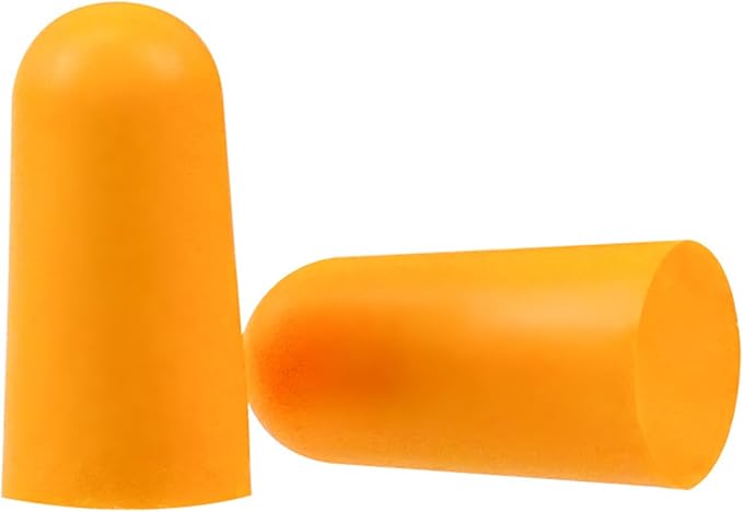 Soft Foam Earplugs 50 Pair,32dB Highest NRR for Noise Reduction,Safety Hearing Protection Ear Plugs for Eliminate The Noise,Contoured for Comfort Slow Rebound,Tapón para el oído (Orange, Normal)