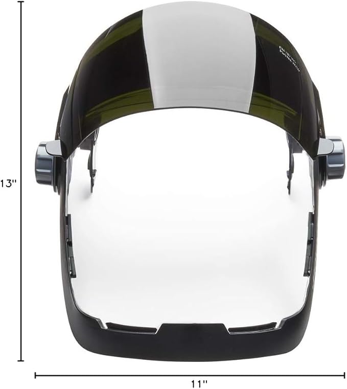 Jackson Safety QUAD 500 Face Shield - Anti-Fog Window with Chin Guard - ANSI Z87.1 & OSHA - (Multiple Styles & Headgears)