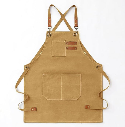 Kitchen Chef Aprons for Women and Men with 3 Pockets for Cooking BBQ Bib Work