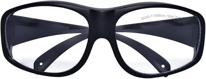 MCWlaser CO2 Laser Safety Glasses 9000-11000nm/10600nm Safety Protective Goggles OD 5+ Laser Eye Protection Glasses for CO2 Laser Cutting and Engraving