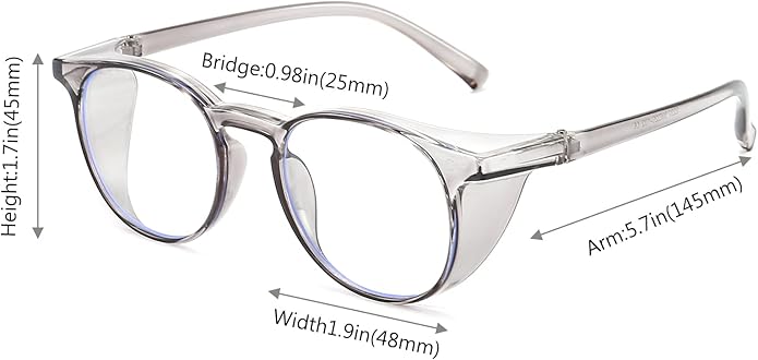 Outray 2 Pairs Anti Fog Safety Goggles Protective Glasses Blue Light Blocking Eyeglasses for Men Women