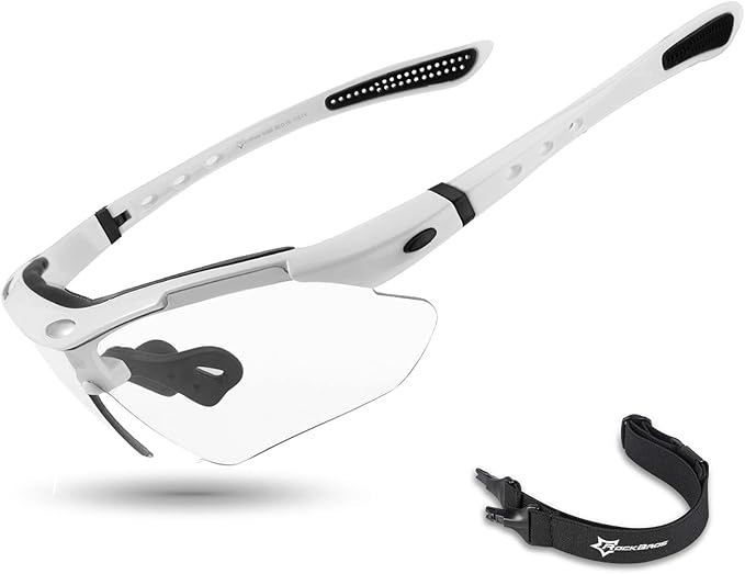 ROCKBROS Pickleball Glasses for Men & Women – ANSI Z87.1 Certified Safety Glasses, UV400 Protection & Interchangeable Strap