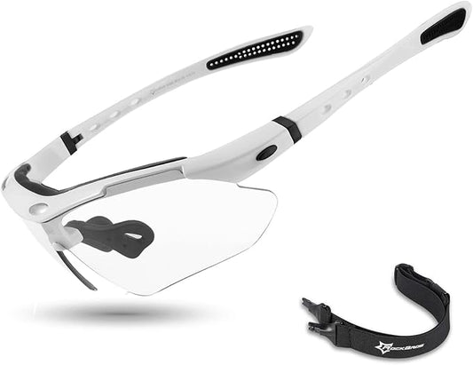 ROCKBROS Pickleball Glasses for Men & Women – ANSI Z87.1 Certified Safety Glasses, UV400 Protection & Interchangeable Strap